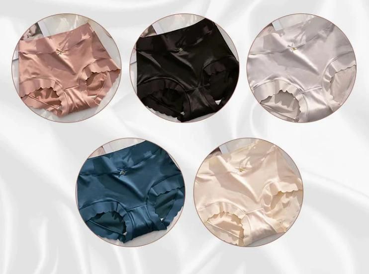 Satin Ice Silk Seamless Panties Pack of 3